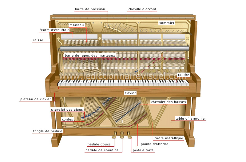 Clavier de piano : histoire et éléments constitutifs.