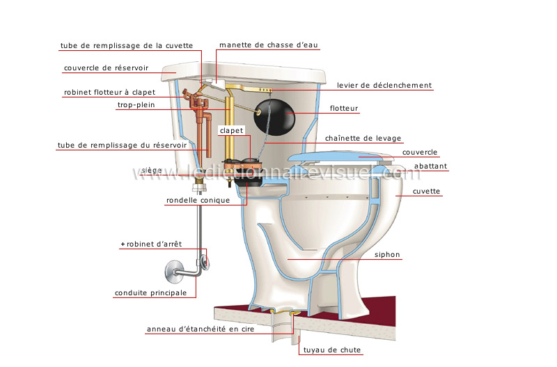 maison > plomberie > w.-c. : toilette image - Dictionnaire Visuel